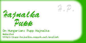 hajnalka pupp business card